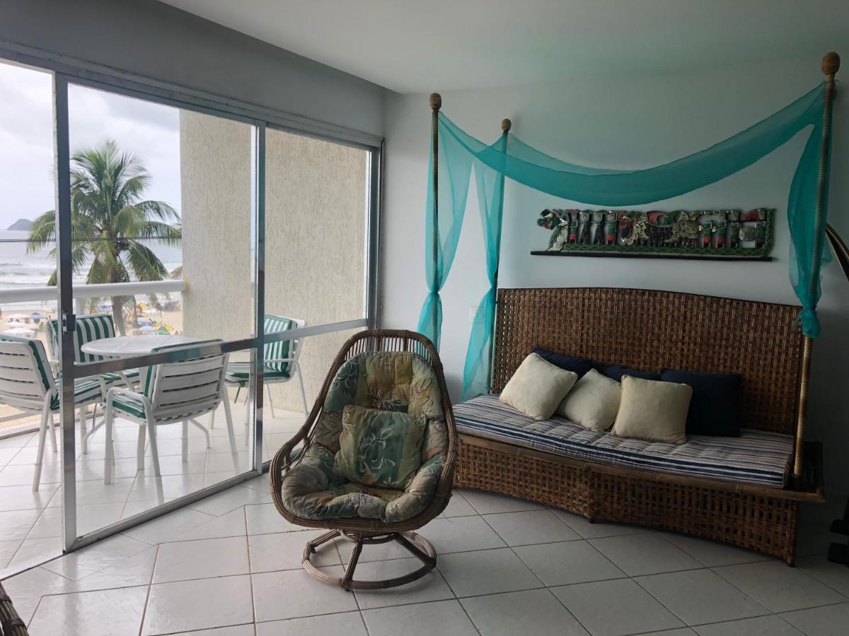 Apto Enorme Pe Na Areia, Vista Linda C/ Academia E Sauna Guarujá Exterior photo