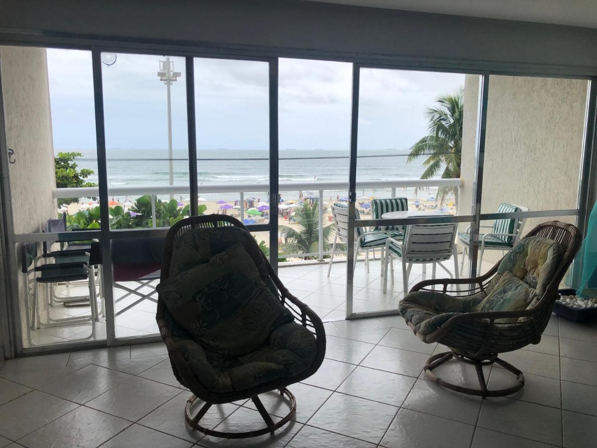 Apto Enorme Pe Na Areia, Vista Linda C/ Academia E Sauna Guarujá Exterior photo